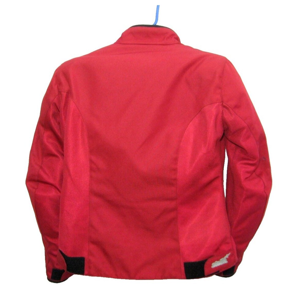 Stella Motorcycle Jacket Womens Small Red Armoured 11 Pockets Fully Lined Coat - Picture 2 of 6
